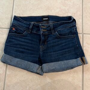 Hudson Jeans Women's Dark Blue Cuffed Denim Shorts